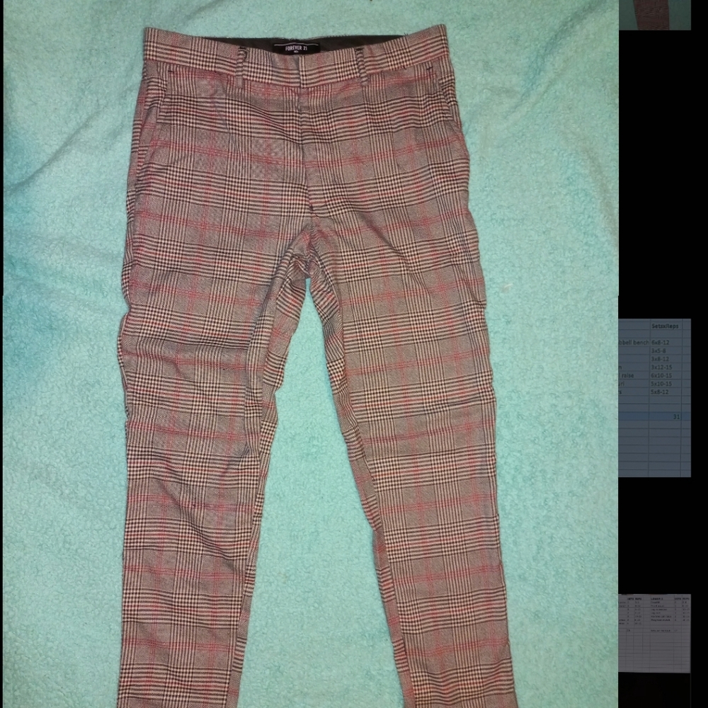 Forever 21 plaid trousers